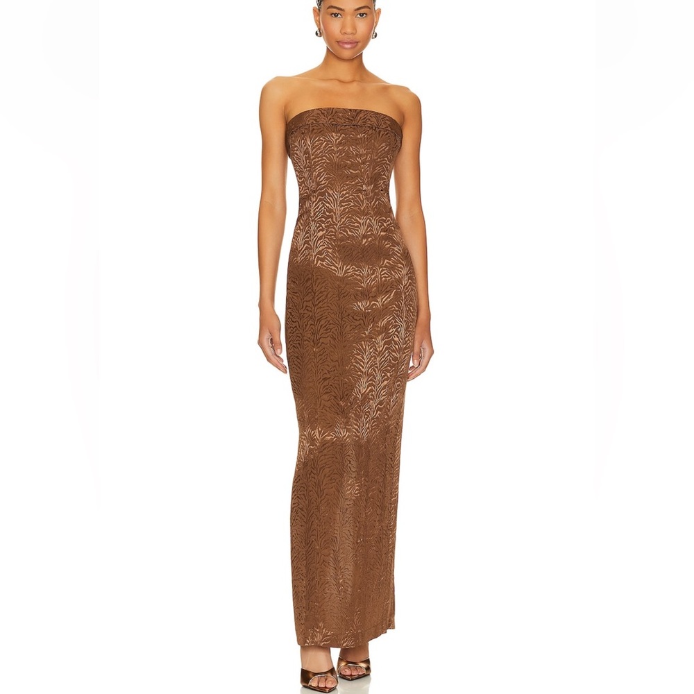 Lovers and Friends Amalia Maxi Dress in Mocha Brown